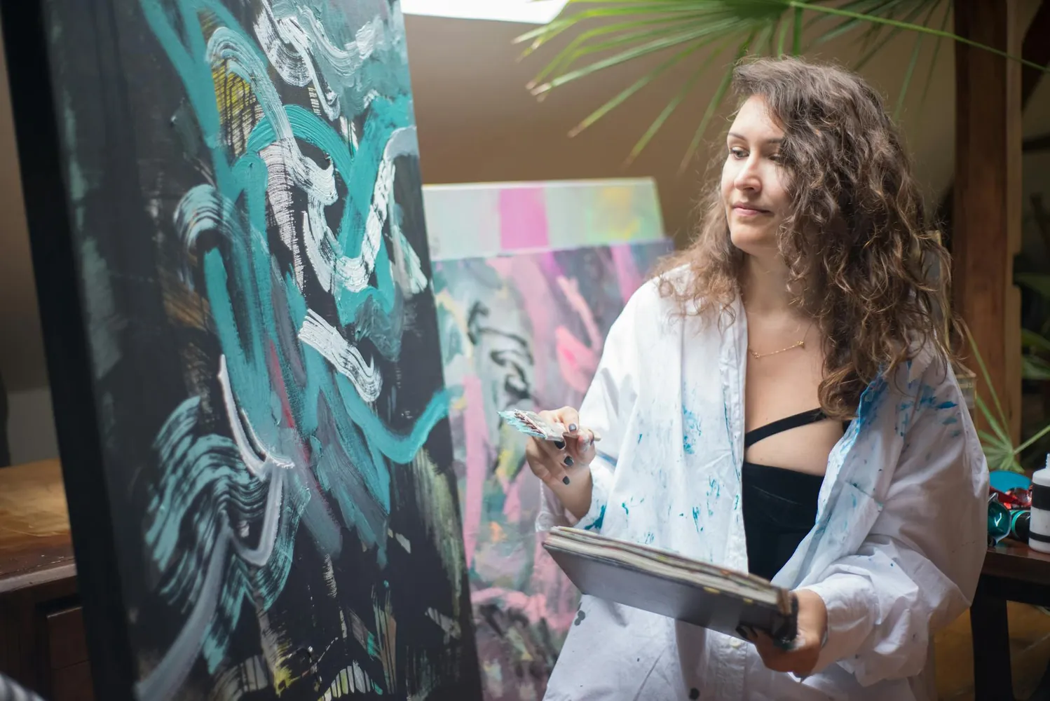 contrasting emotional expression and technical skill in modern artworks